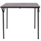 Emma and Oliver 2.83-Foot Square Bi-Fold Plastic Folding Table with Carrying Handle